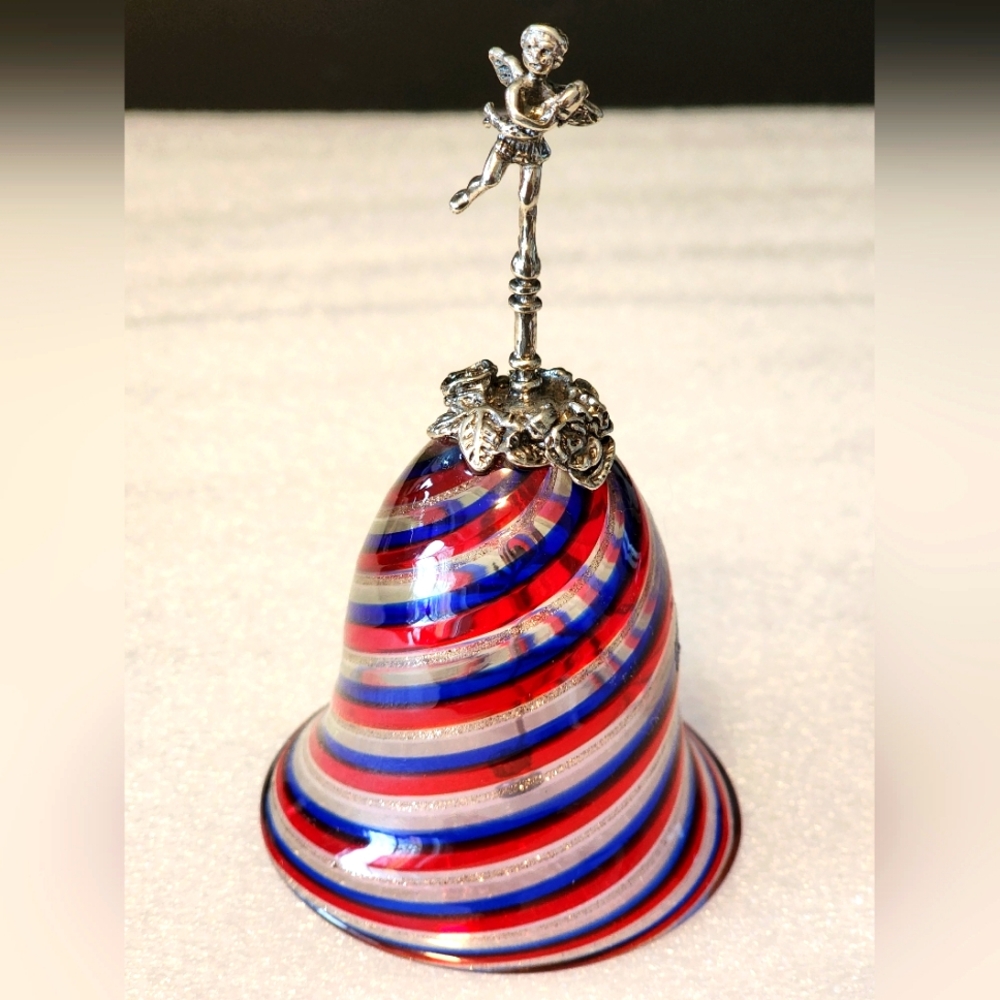 Murano Glass CHRISTMAS BELL Angel with Fish